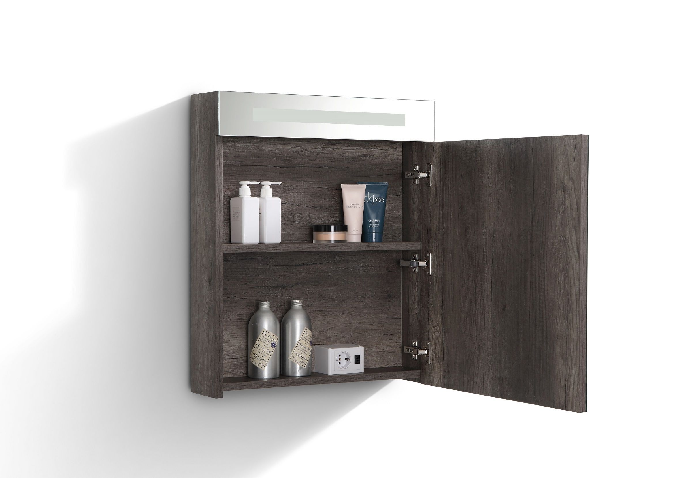 Lambini Designs Trend Line spiegelkast 60x70cm century oak rechts