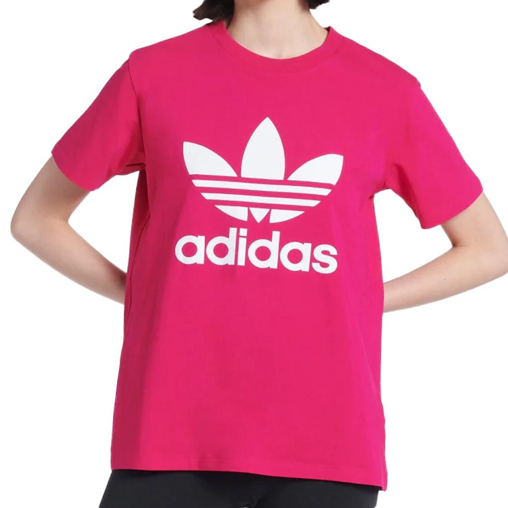 Adidas T-shirt Rose Femme Adidas Trefoil
