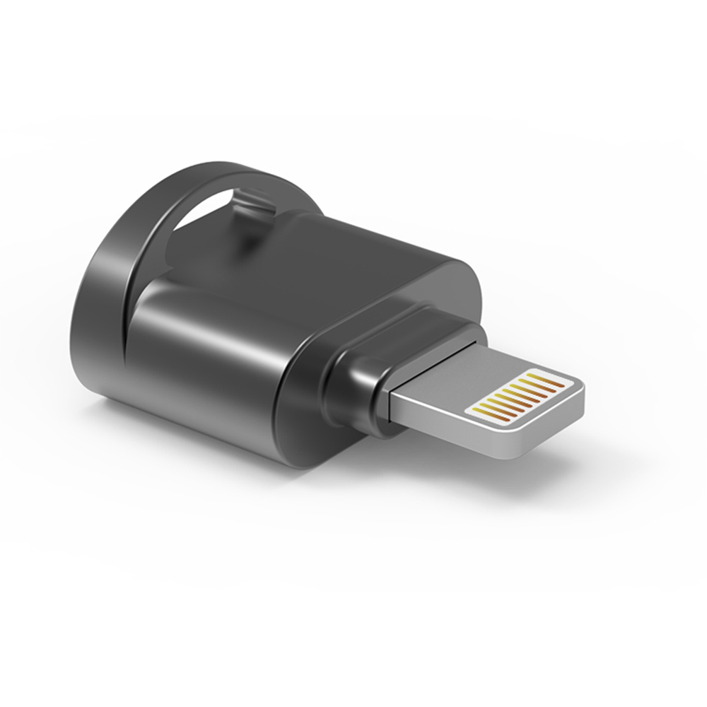 Lightning Kartenlesegerät Adapter Card Reader für Micro SD Speicherkarten - Schwarz