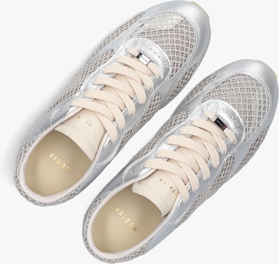 zilveren nubikk lage sneakers riley morgan
