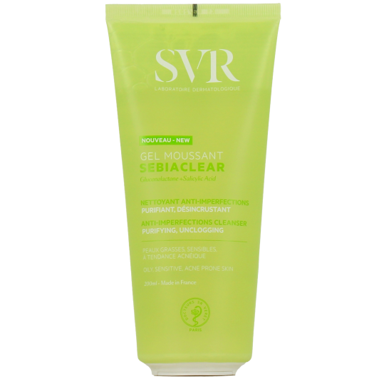 Gel moussant SVR Sebiaclear - Peaux grasses à tendance acnéique