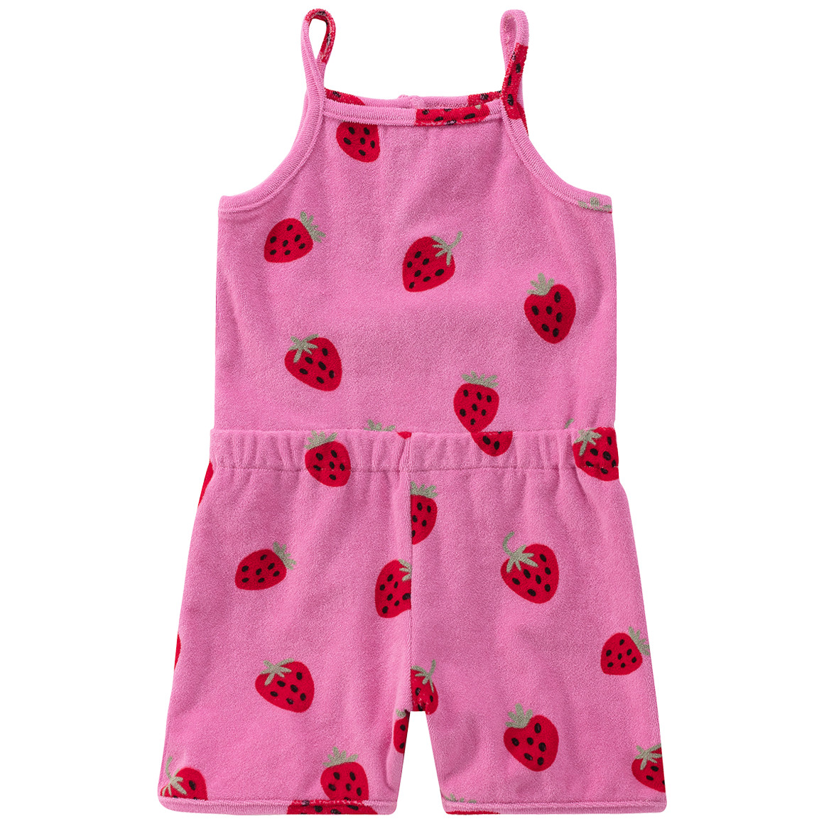 Topomini Baby Jumpsuit mit Erdbeeren pink