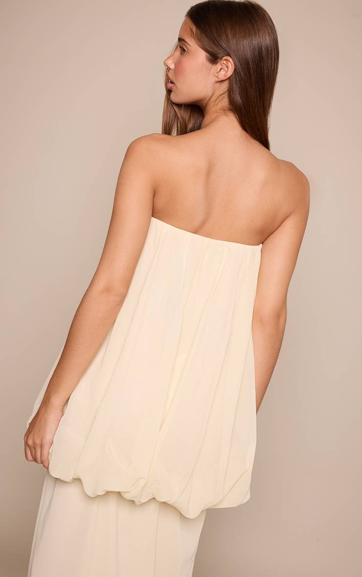 Crème Haut Boule En Mousseline Ensemble Coordonné