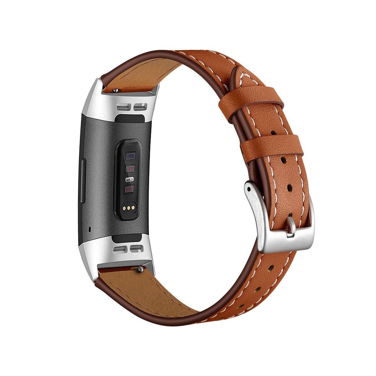 Reim til Fitbit Charge 3/4 i brunt skinn