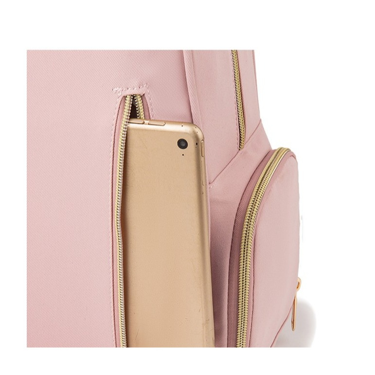 (34x25cm) Baby Reise Rucksack Wickeltasche Aufbewahrungsfächer für Windeln / Milchflasche / Kleidung / Spielzeug - Rosa