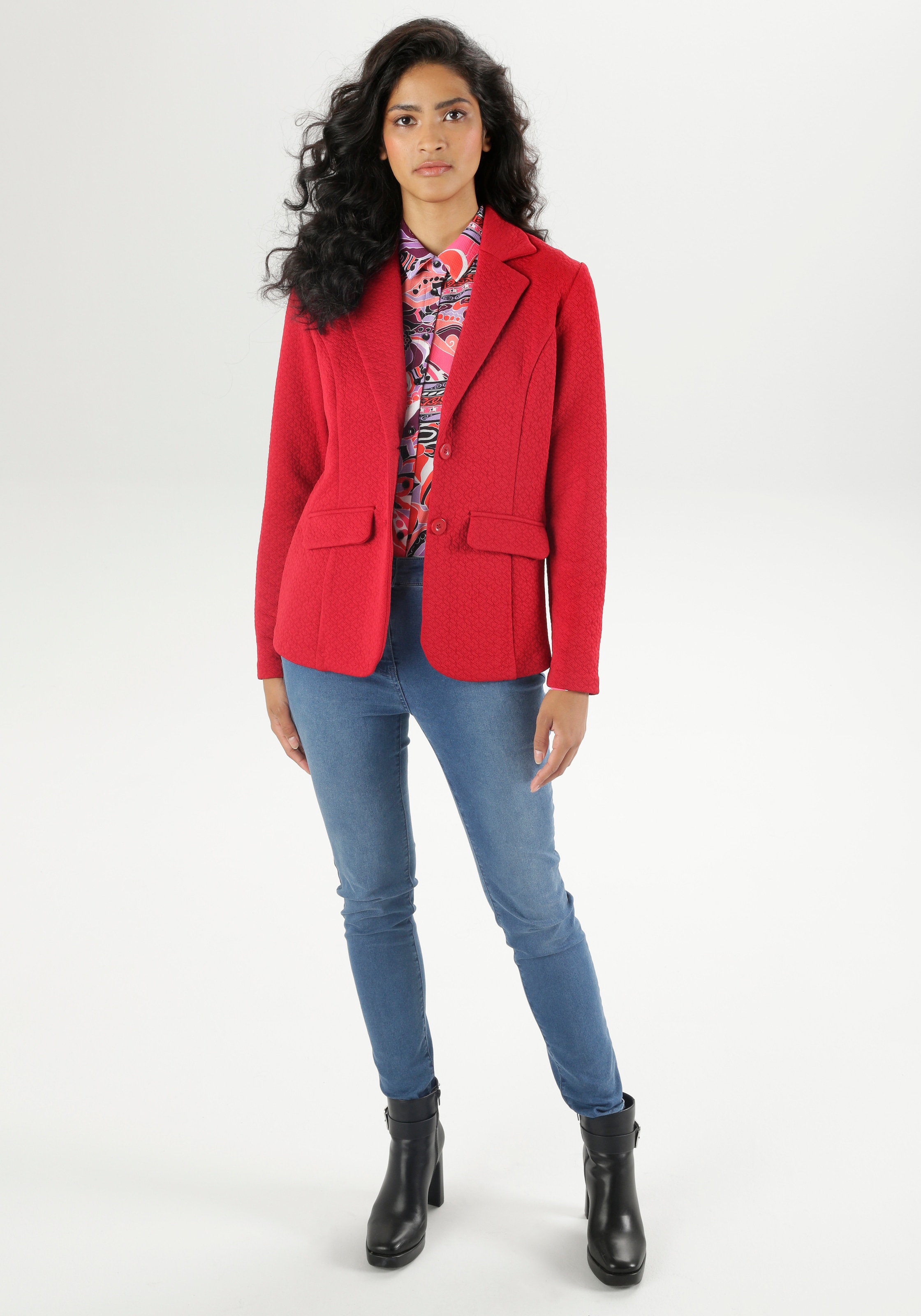 Aniston SELECTED Jerseyblazer , mit strukturiertem Muster