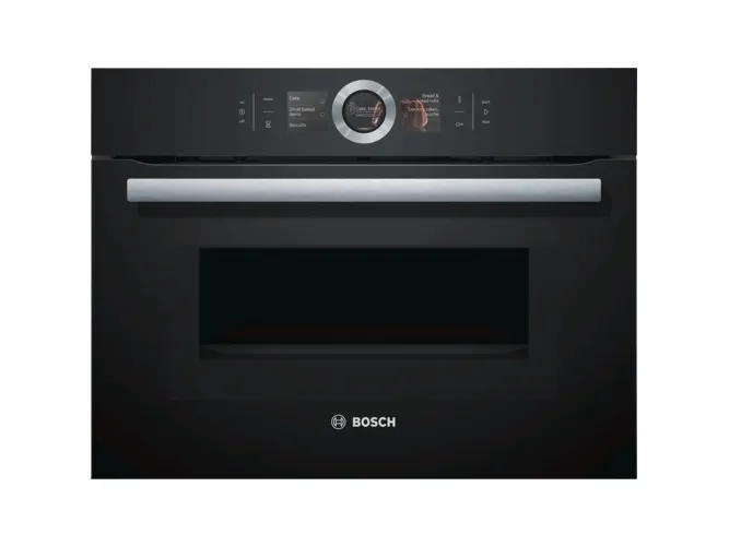 Bosch Serie | 8 CMG676BB1 - Kombinationsovn - til indbygning - niche - bredde: 56 cm - dybde: 55 cm - højde: 45 cm - med selv-rengøring - sort