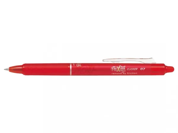 Pilot FriXion Clicker rød medium 0,7 mm - (12 stk.)