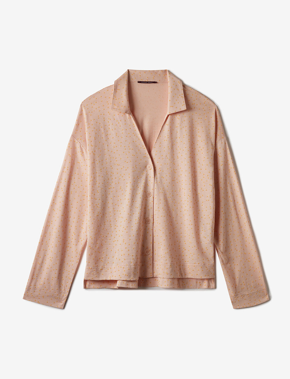 Veste de pyjama - plumetis beige poudre