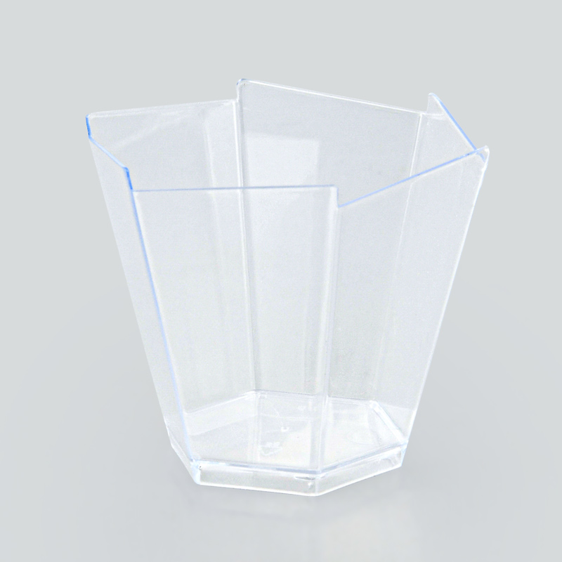 Lot de 24 verrines hexagonales transparentes