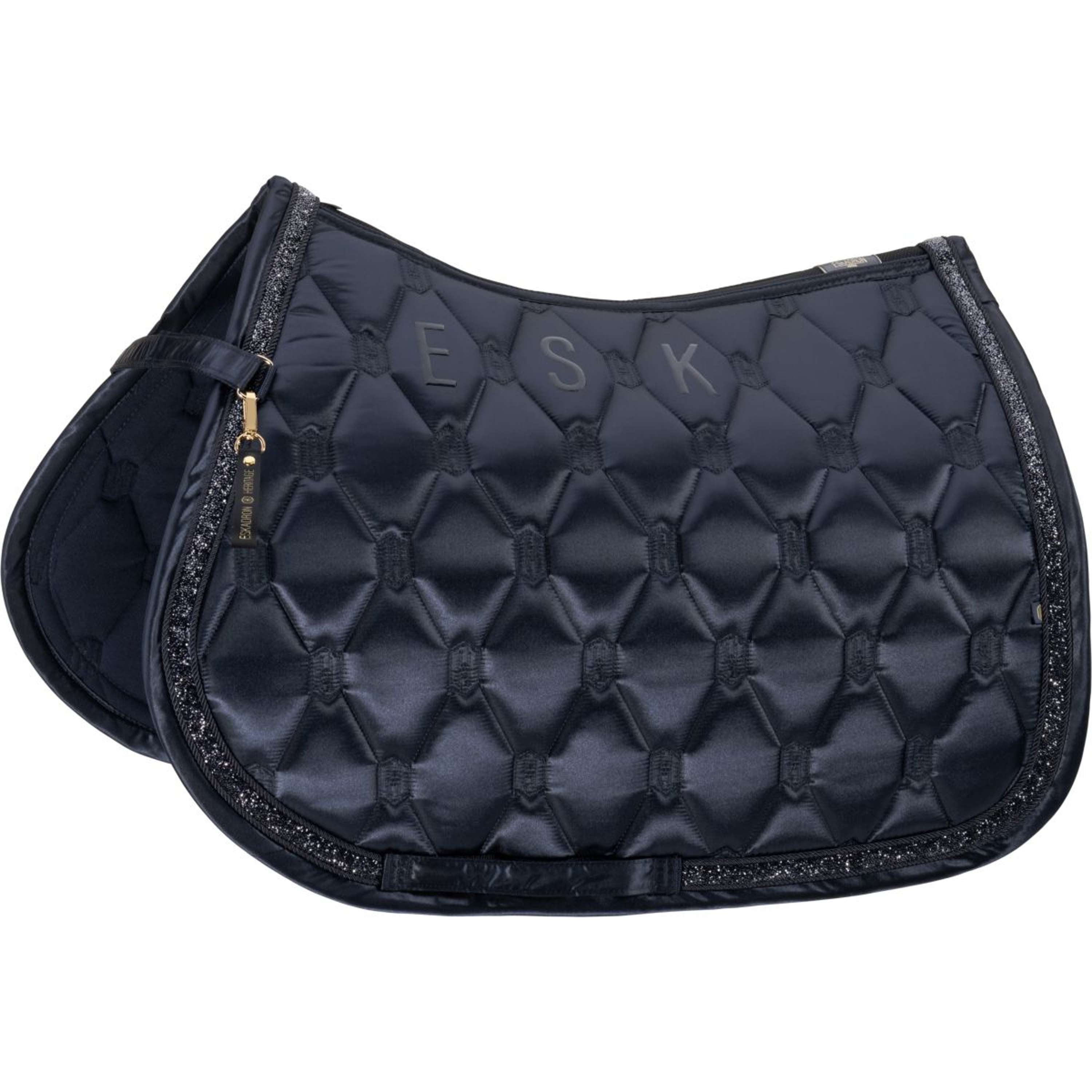 Eskadron Zadeldekje Heritage Satin Jewel Veelzijdigheid Navy