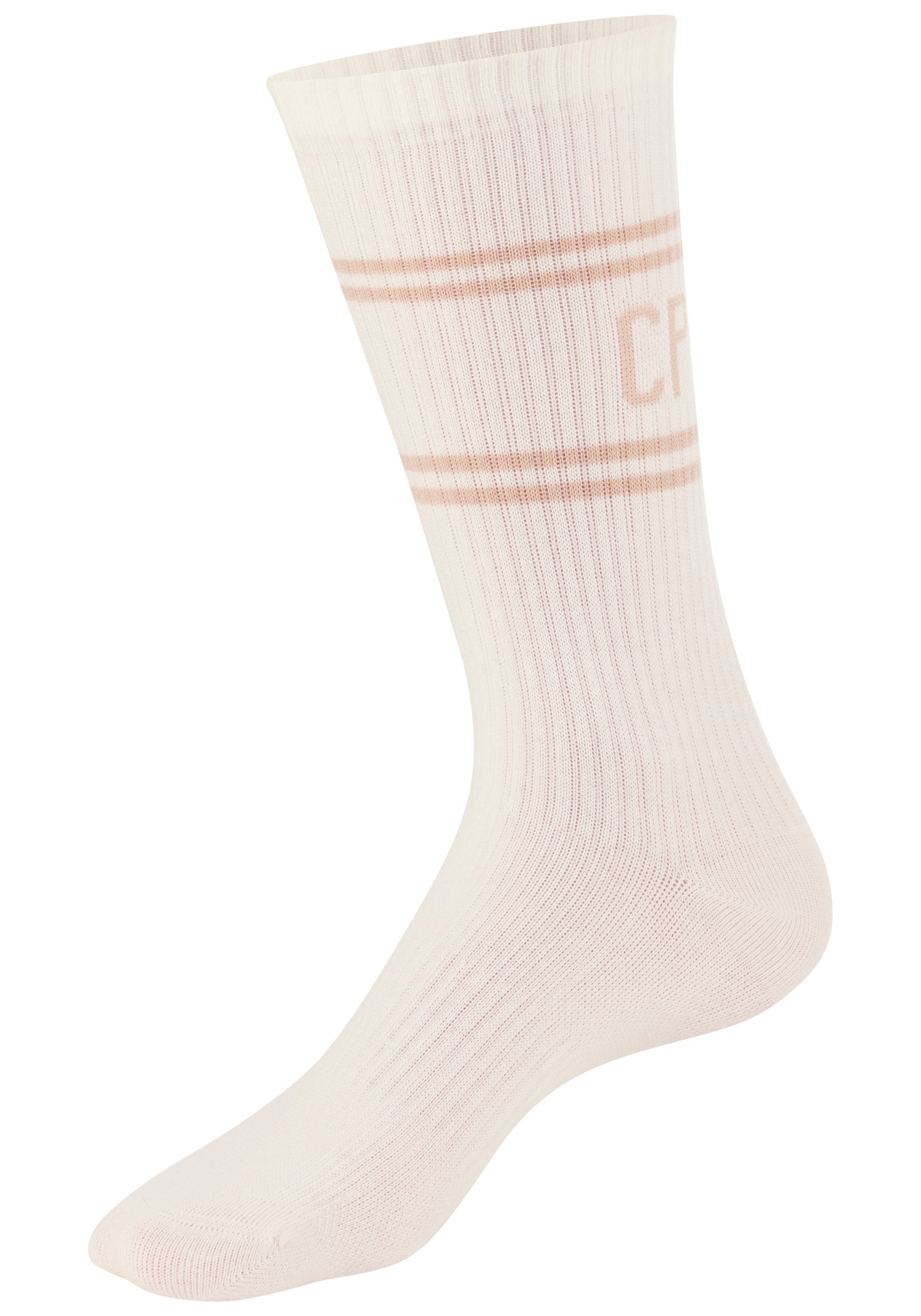 Copenhagen Studios Langsocken Packung, 2 Stk. tlg. mit Pikeé-Struktur unter der Sohle