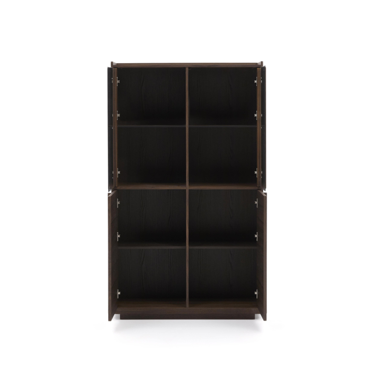 Kave Home Onix vitrine kast 101x170 walnoot