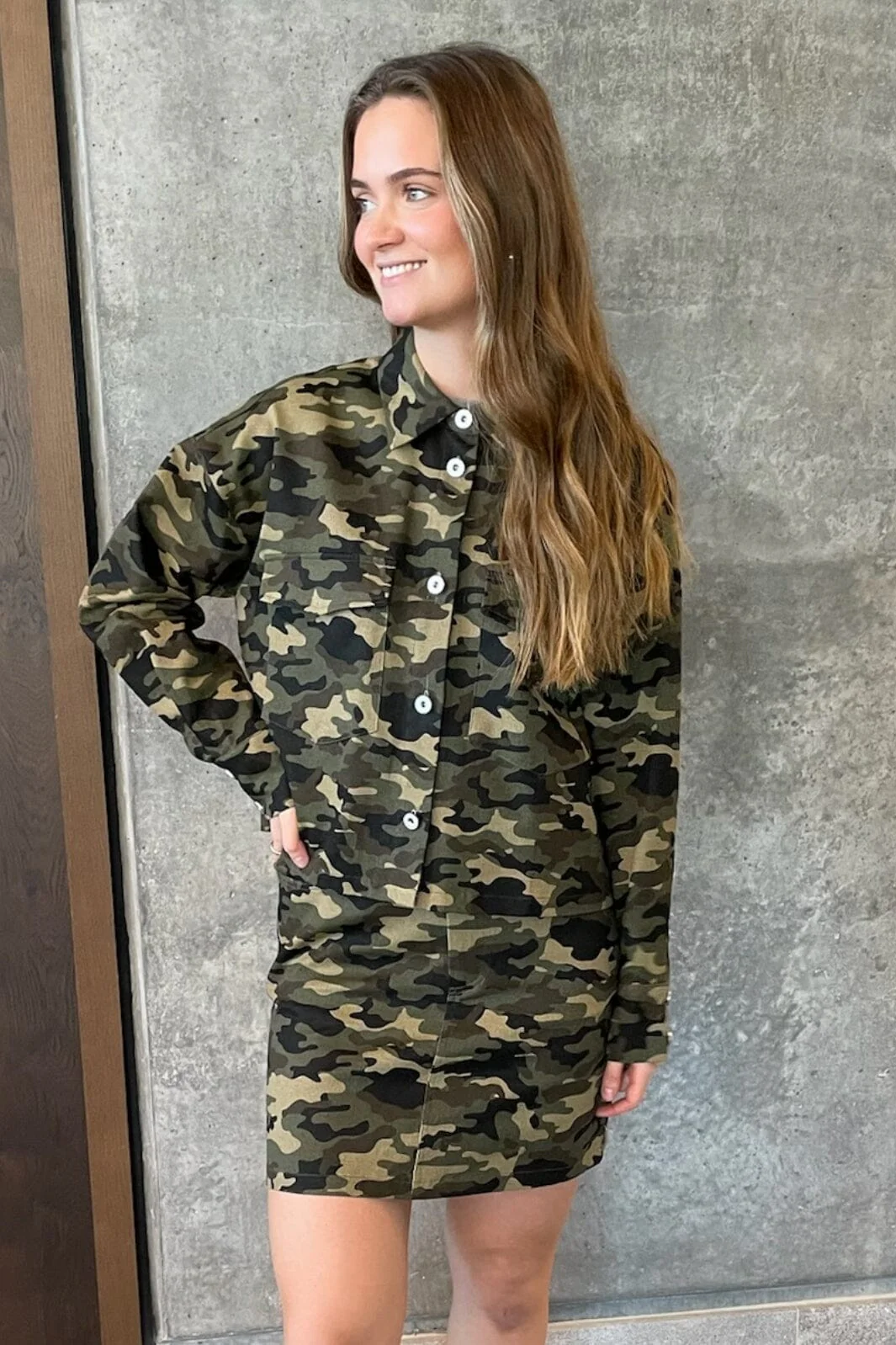 Pieces Pcjessica Short Skirt Jit 4640875 burnt olive camouflage print