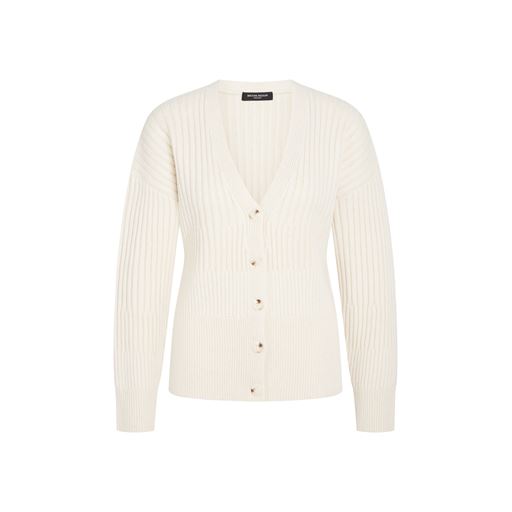 Bruuns Bazaar Lobata Carine Strikcardigan, Snow White/Sand, XL