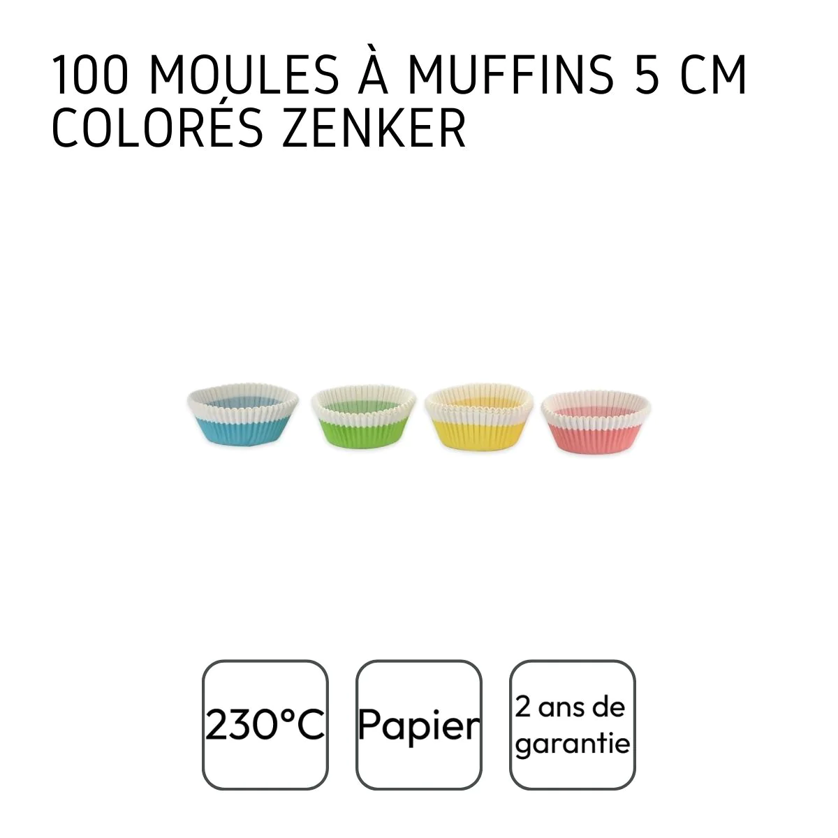 Lot de 100 moules à muffins en papier 5 cm Smart Pastry Zenker