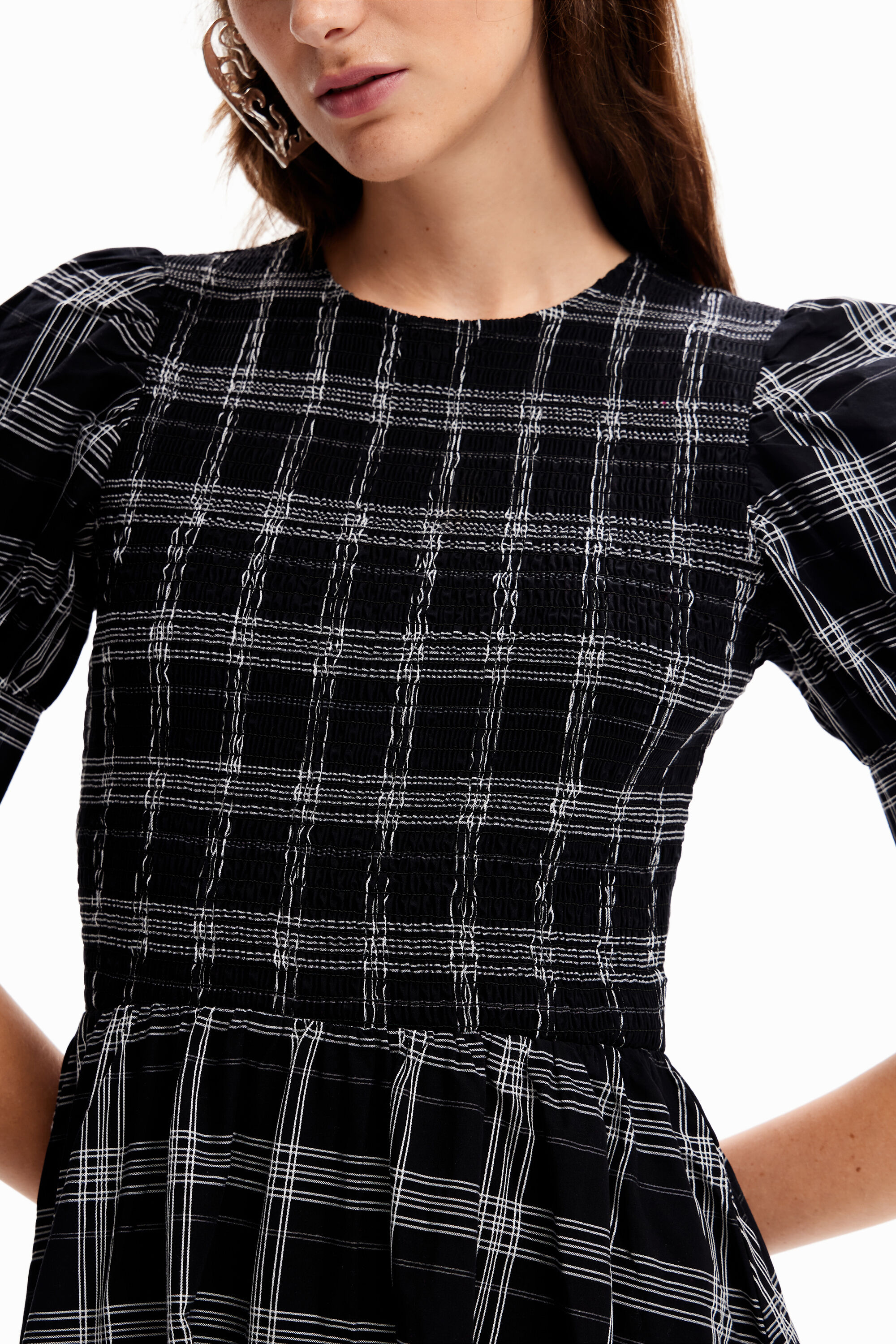 Robe midi carreaux