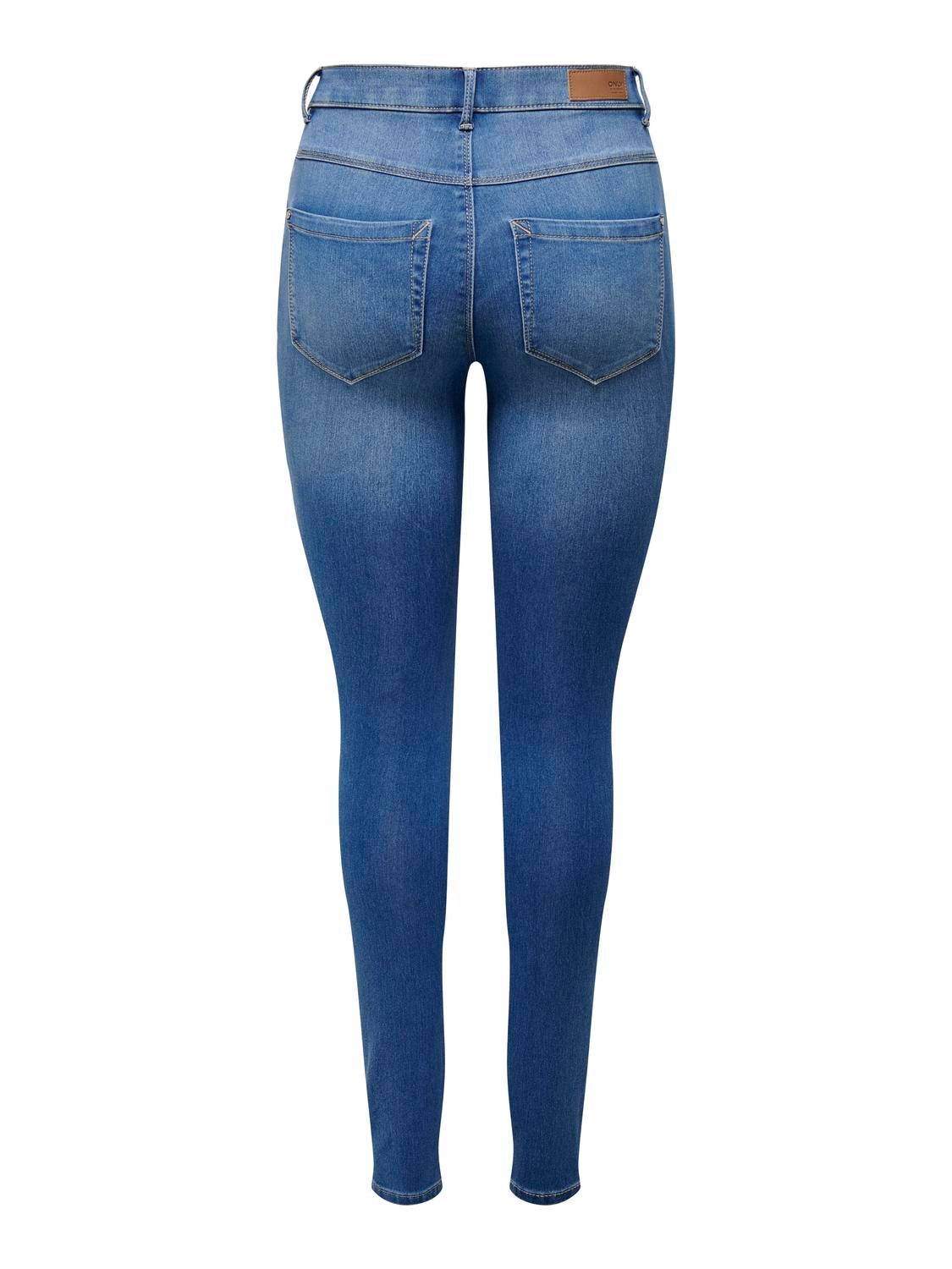 ONLROYAL Hohe Taille Skinny Fit Jeans Light Medium Blue Denim