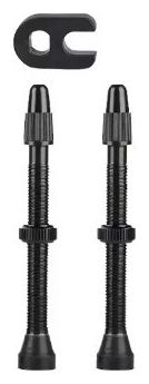 Paire de valves noires Tubeless 40 mm