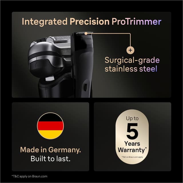 Braun Series 9 PRO+ barbermaskine 9600s (sort)