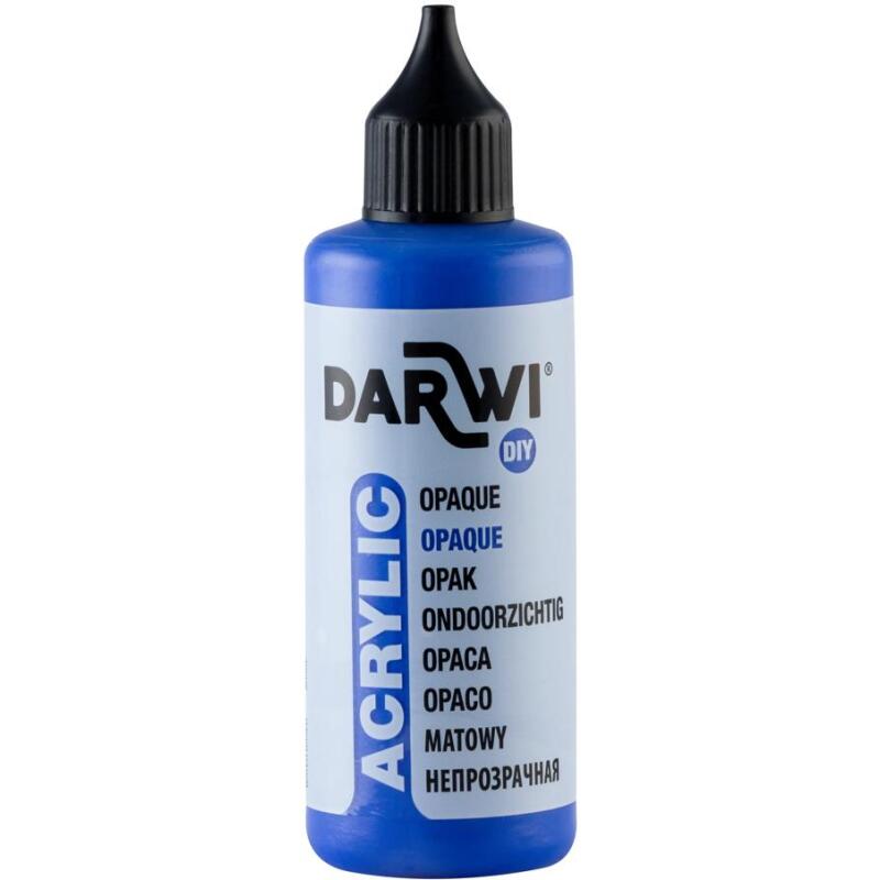 Darwi Flacon de 80 ml de Peinture Acrylique Universelle Opaque - Bleu outremer