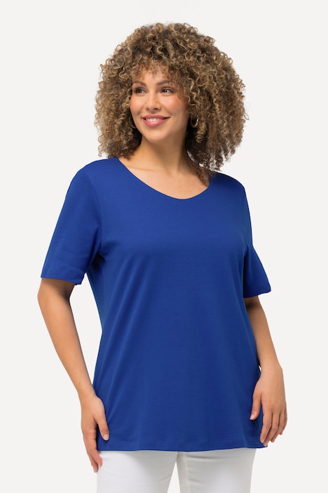 Shirt, doppellagige Vorderseite, Slim, Rundhals, Halbarm