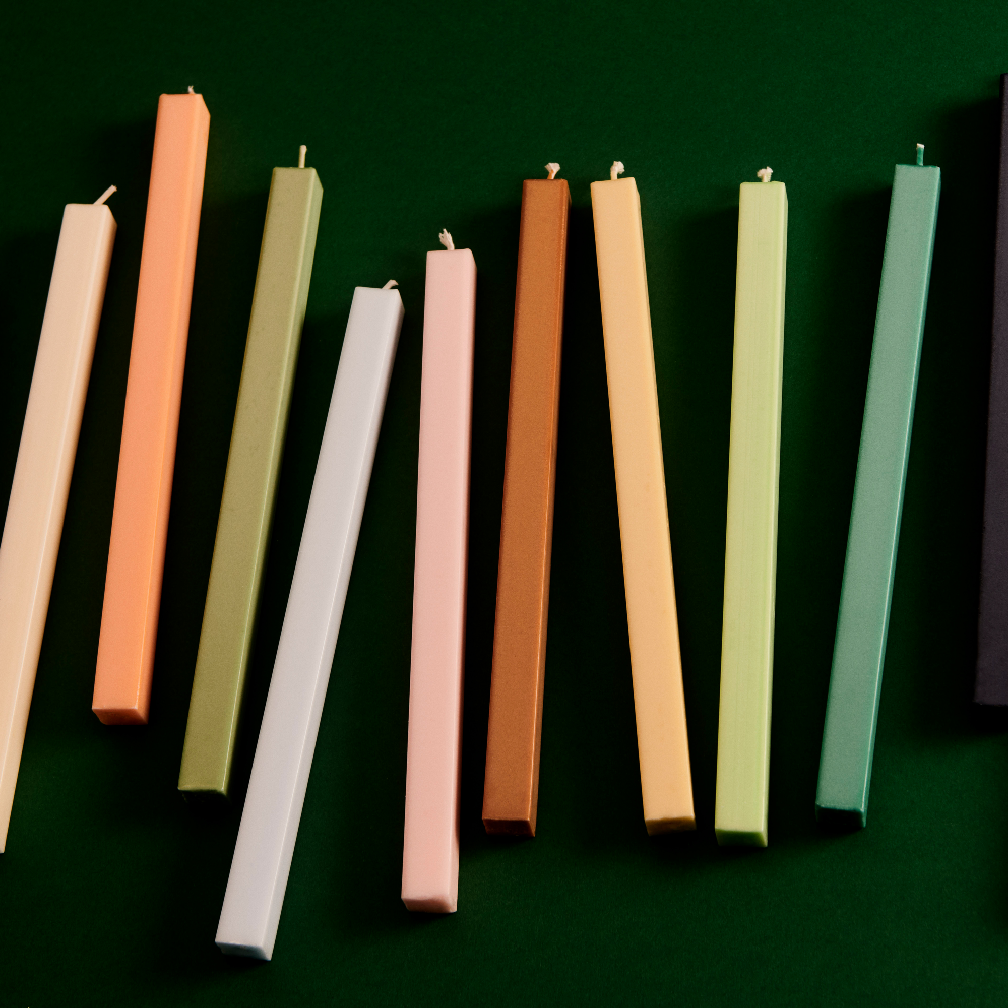 Kaars Square pastel - set van 4