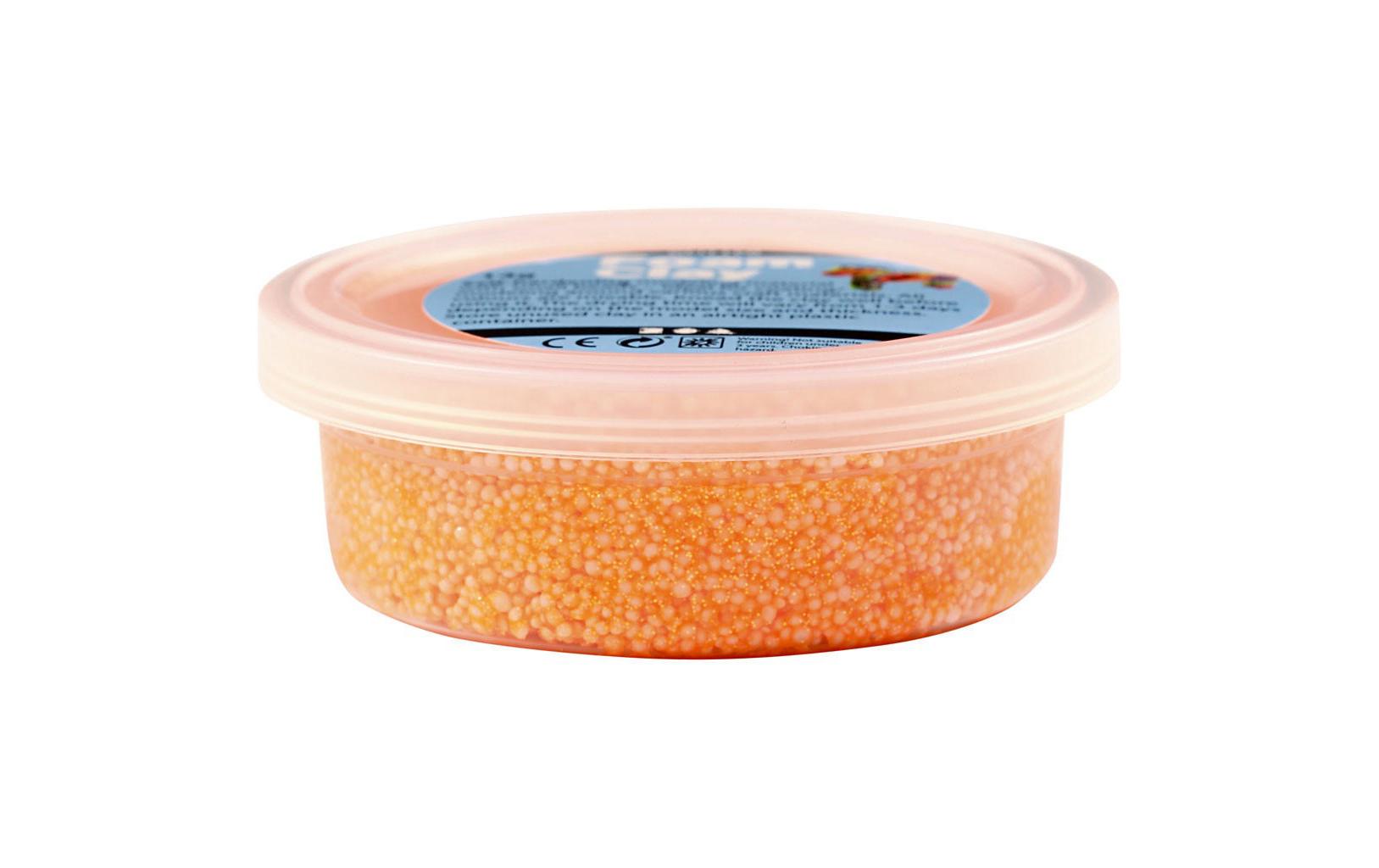 Modellier-Set Foam Clay 6 x 14 g Gelb/Pink/Hellblau/OrangeSelbsthärtende Modelliermasse mit winzigen Styroporkügelchen