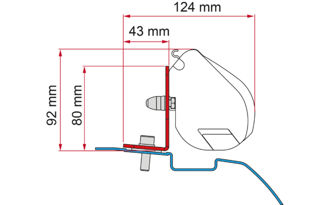 Fiamma Markisenadapter-Kit Nissan NV200 - Deep Black