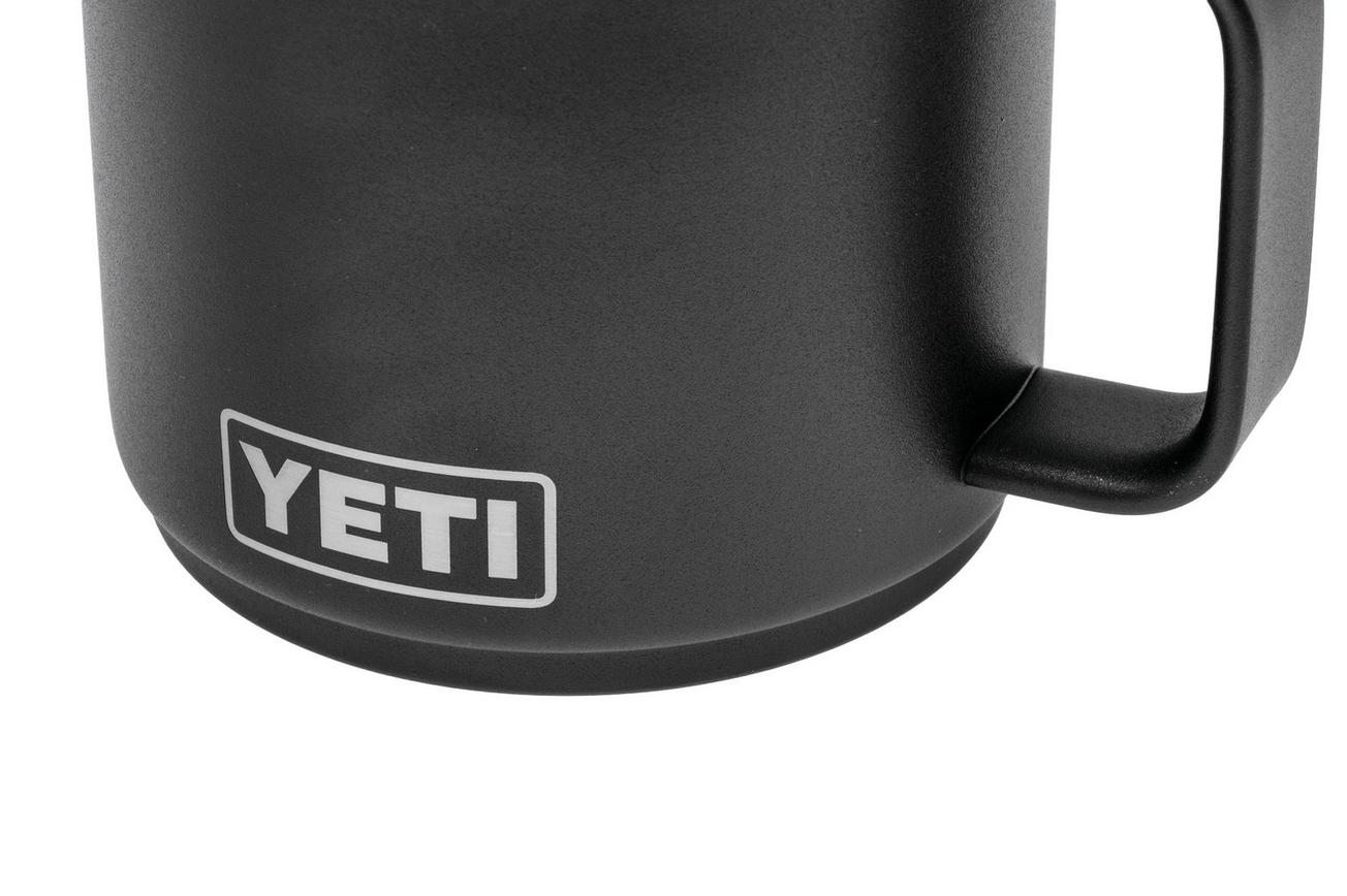 Yeti Rambler Stackable Mug 14oz Mag Slider Lid, Black, stapelbare thermosmok met deksel, 414 ml