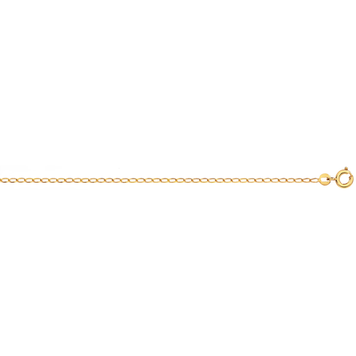 Collier plaqué or maille cheval 55 cm