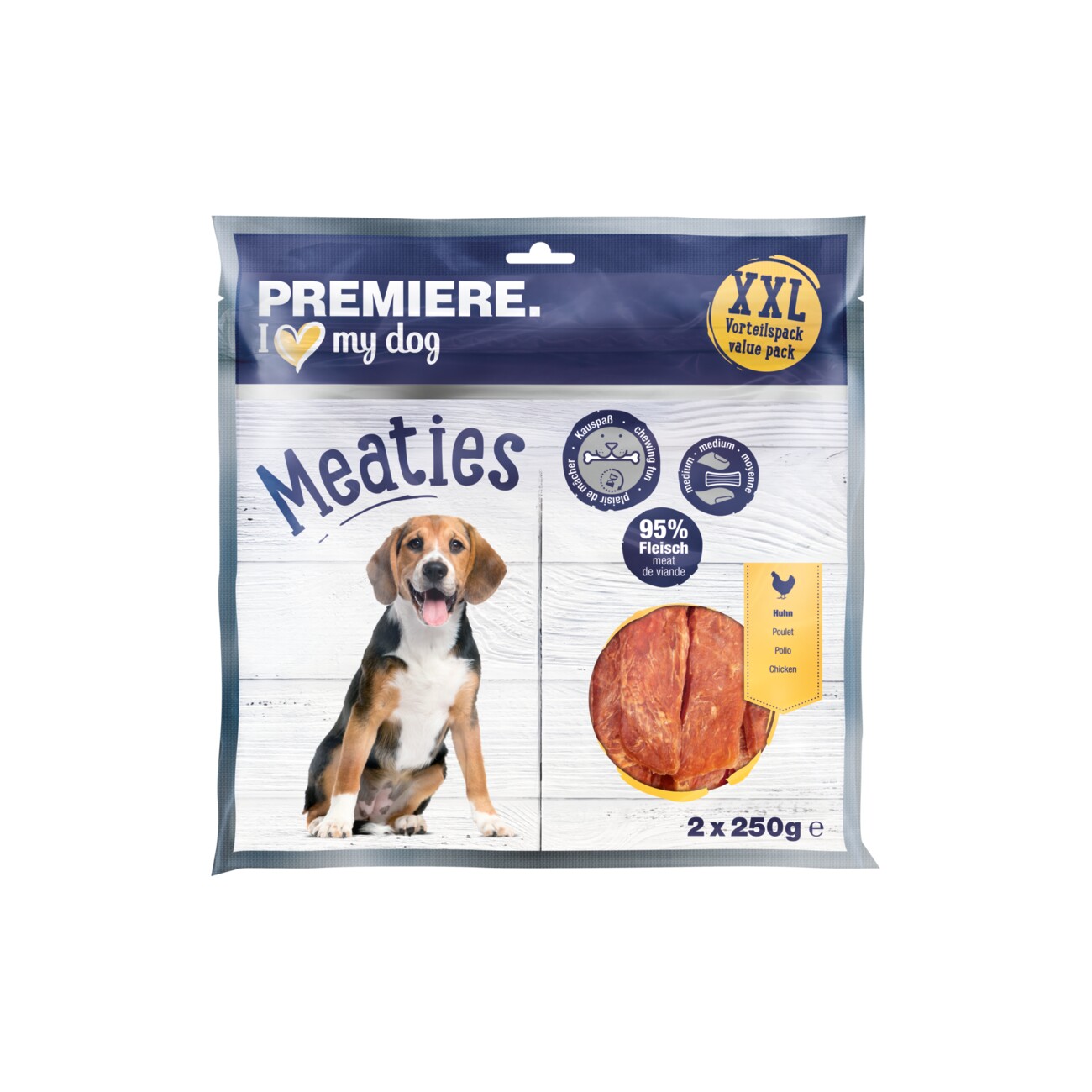 PREMIERE Pure Meaties Huhn XXL 2x250g