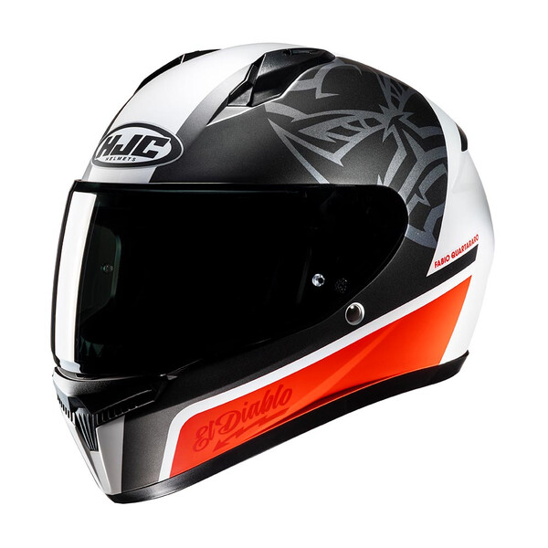 HJC - Casque C10 Fabio Quartararo 20 MC1SF / Noir / Blanc / Orange / Mat