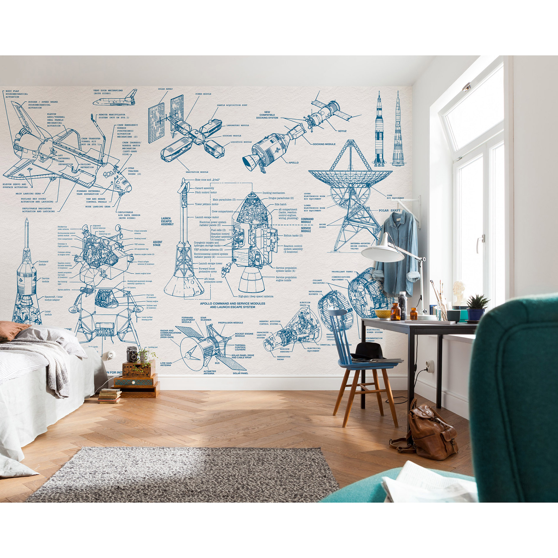 Vlies-Fototapete SPACECRAFT ARCHITECTURE - 400x280 cm