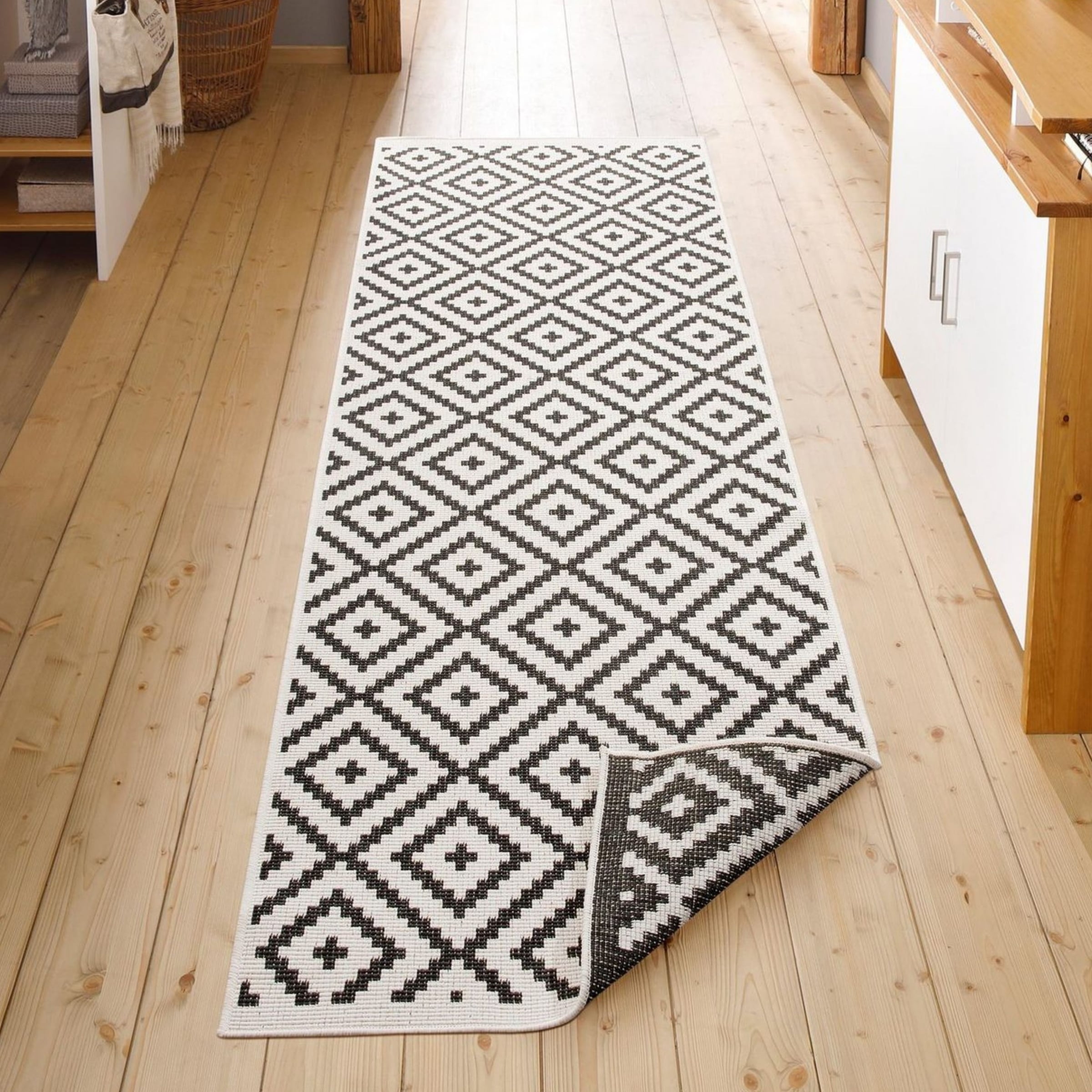 my home Läufer »Ronda Wendeteppich« rechteckig 5 mm Höhe Sisal-Optik, Flachgewebe, In-  und Outdoor, geometrisches Boho Design