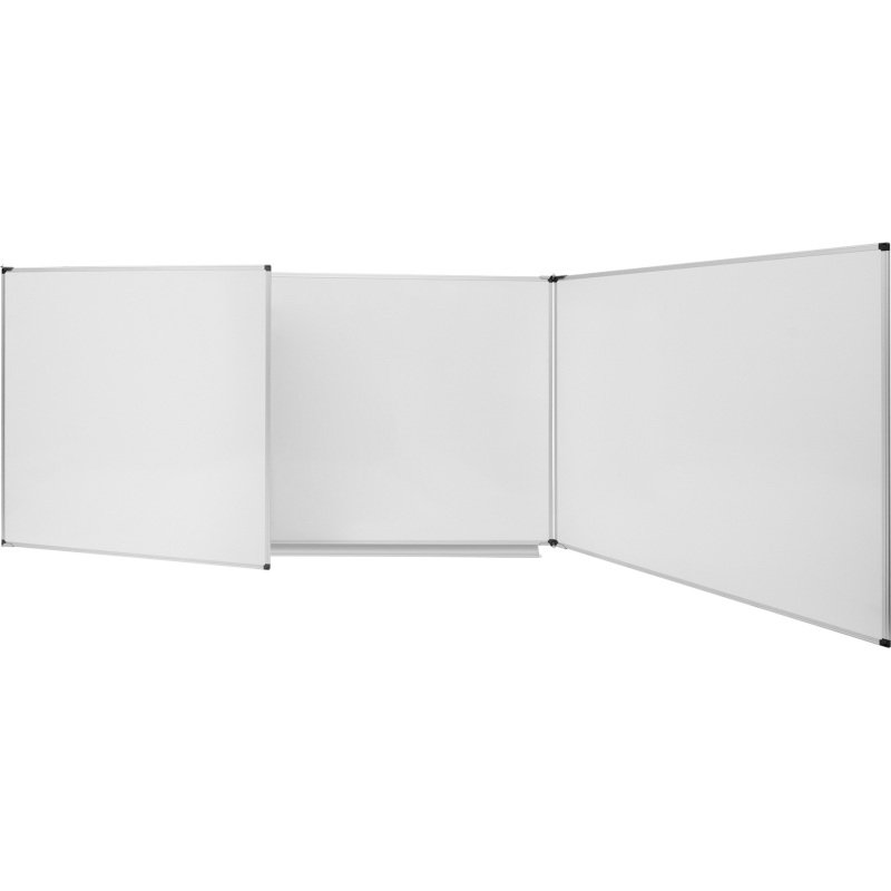 Tableau blanc magnétique Trio Maya Bi-Office, surface en acier céramique, cadre en aluminium, 120 x 90 cm