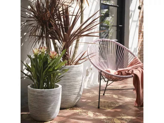Jardinière Rib 43x41 cm Ivoire KOFI933