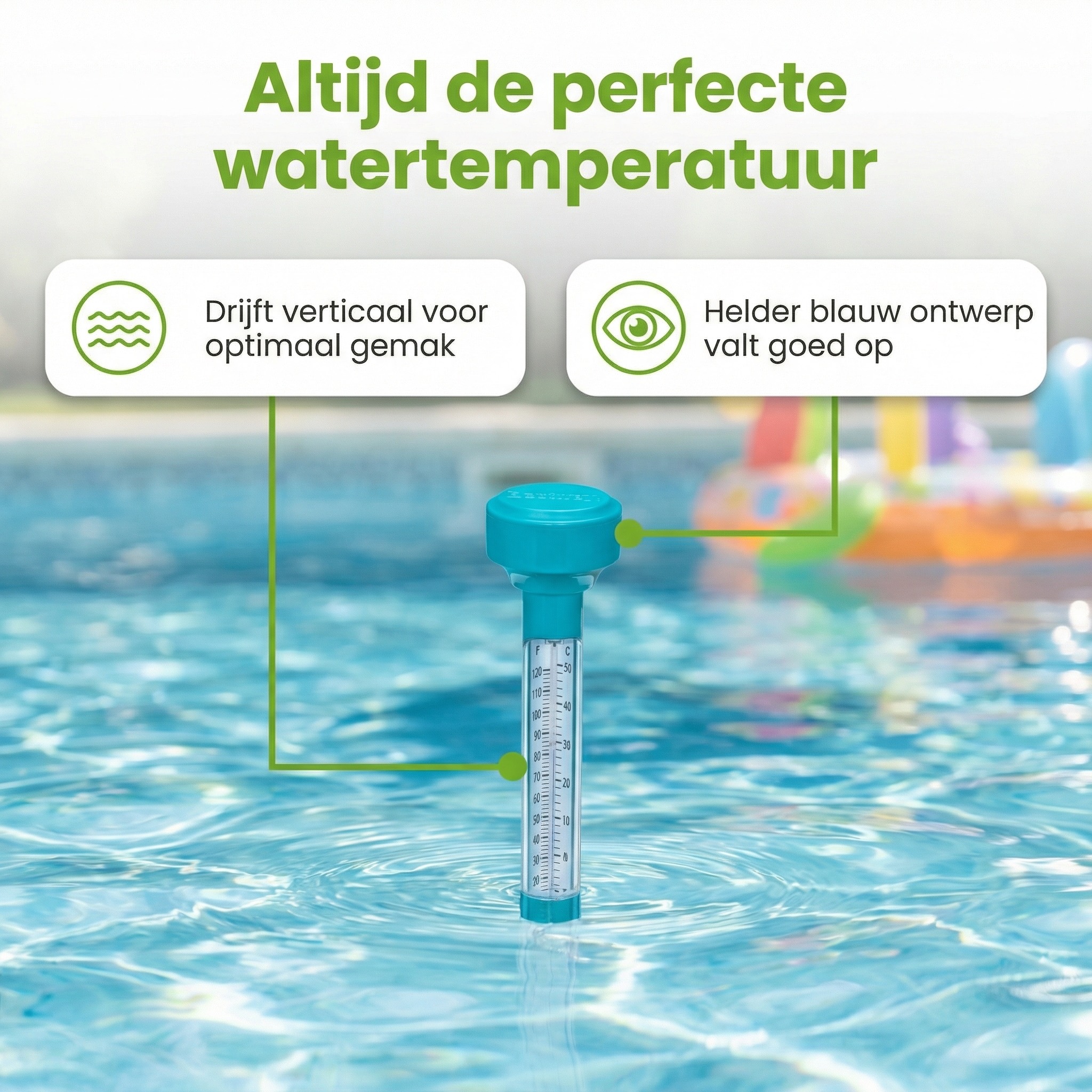 Bestway drijvende zwembadthermometer