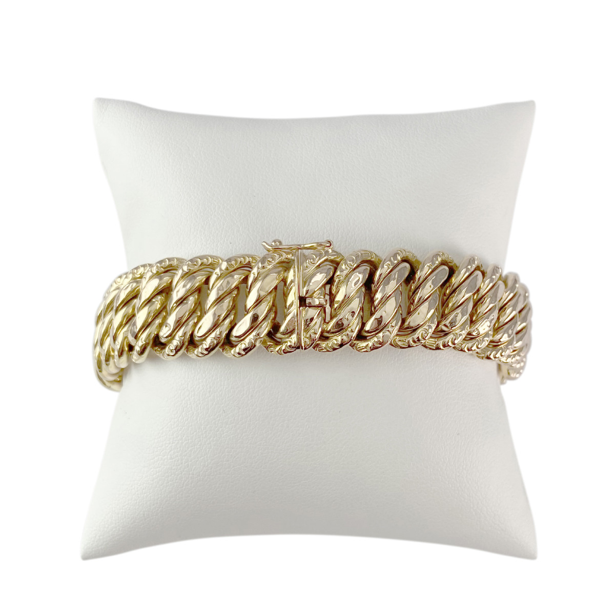 Bracelet d'occasion or 750 jaune maille américaine 20 cm