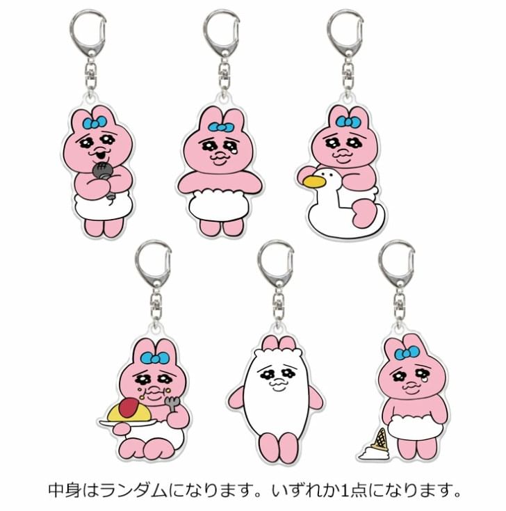 Kamio Japan - Opanchu Usagi Trading Mascot Acryl Sleutelhanger (6 Soorten) (Blind Box)