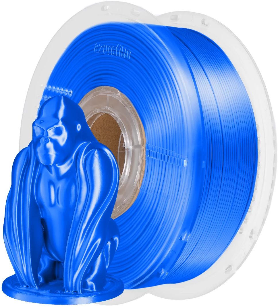 AzureFilm  PLA Silk Ocean Blue, 1,75 mm / 1000 g    Hochwertiges Filament mit Silk-Effekt