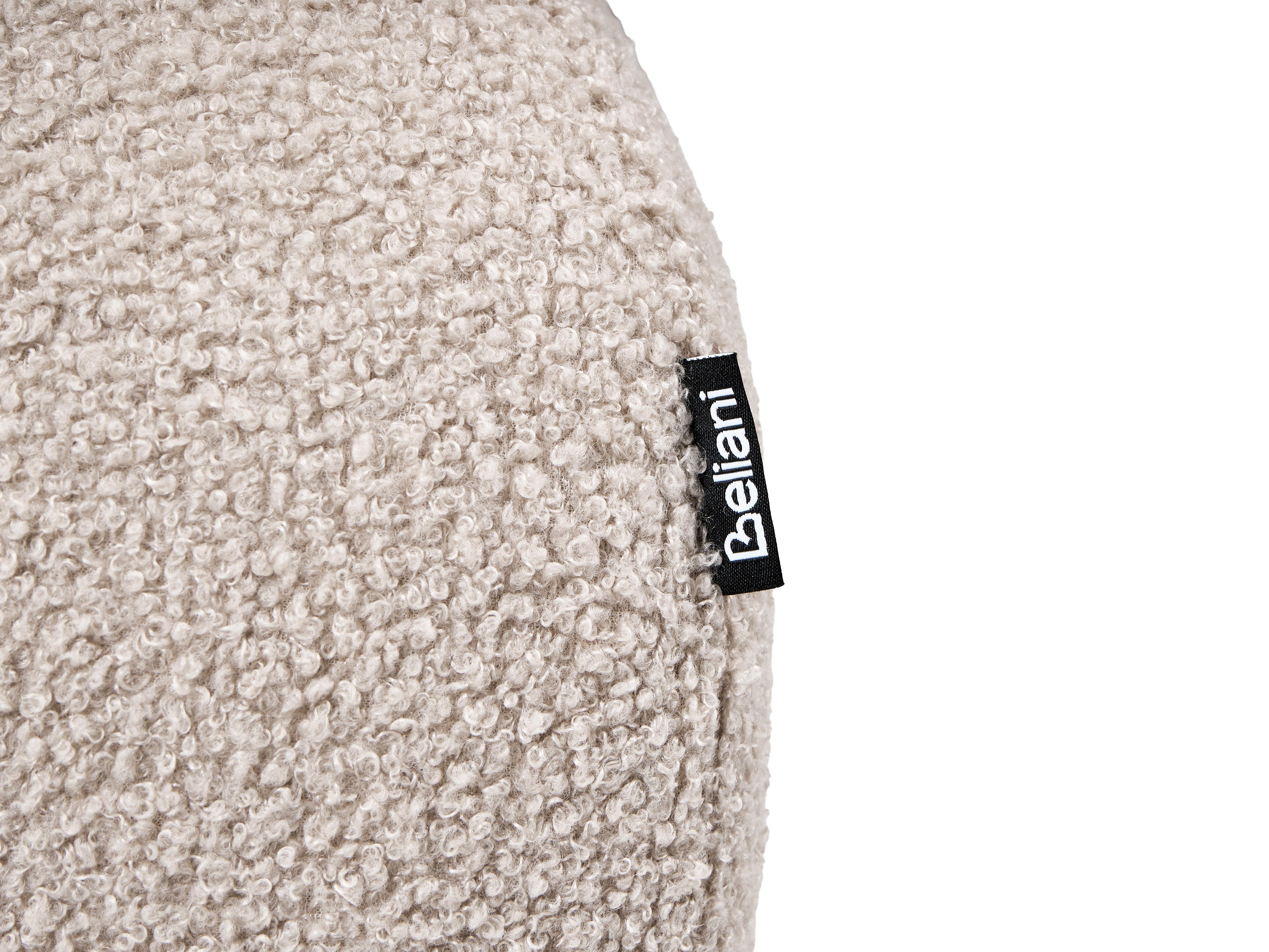Bank 3-zits SALLA Bouclé Beige met ottomaan