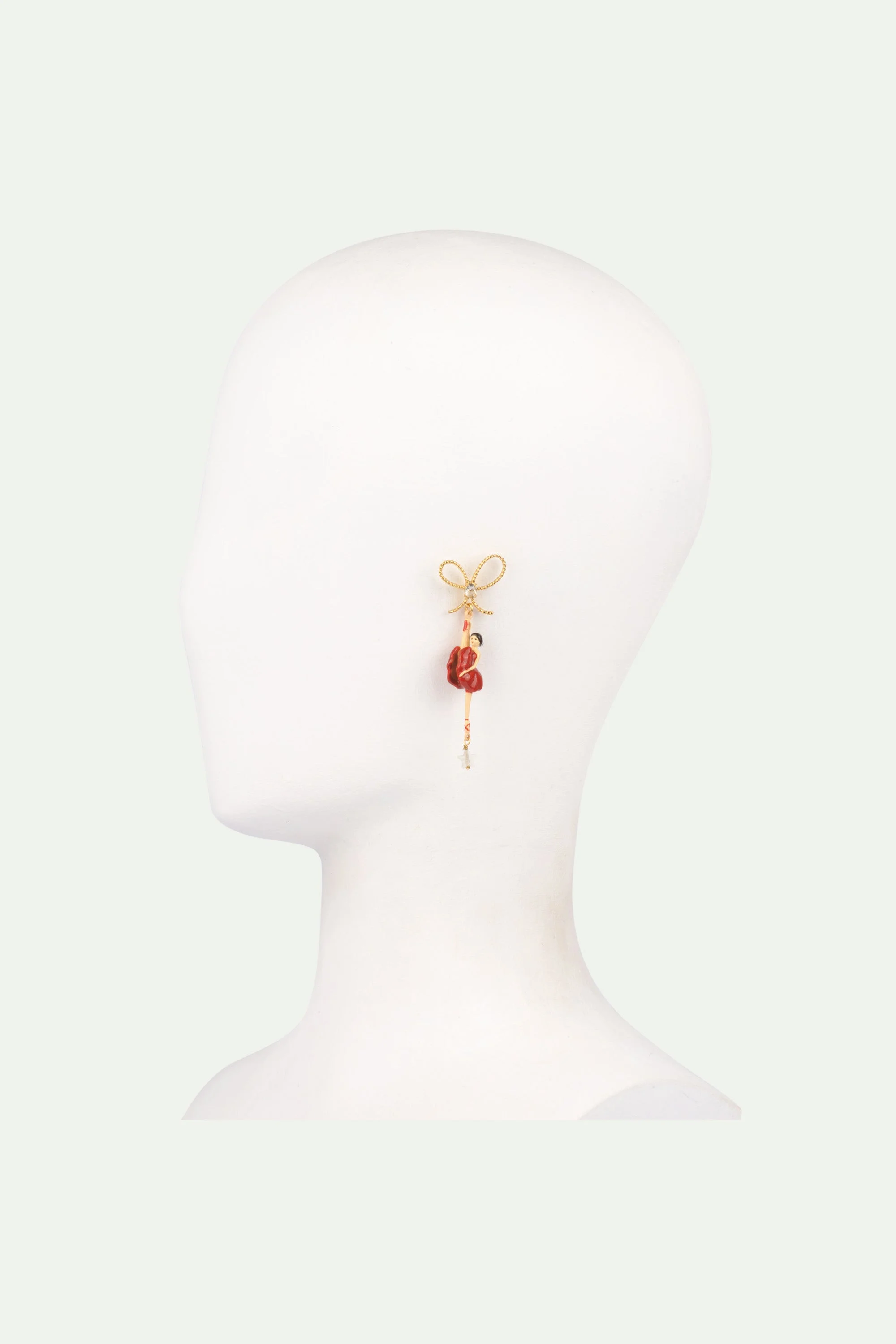 Boucles d'oreille ballerines sur pointe | Rouge