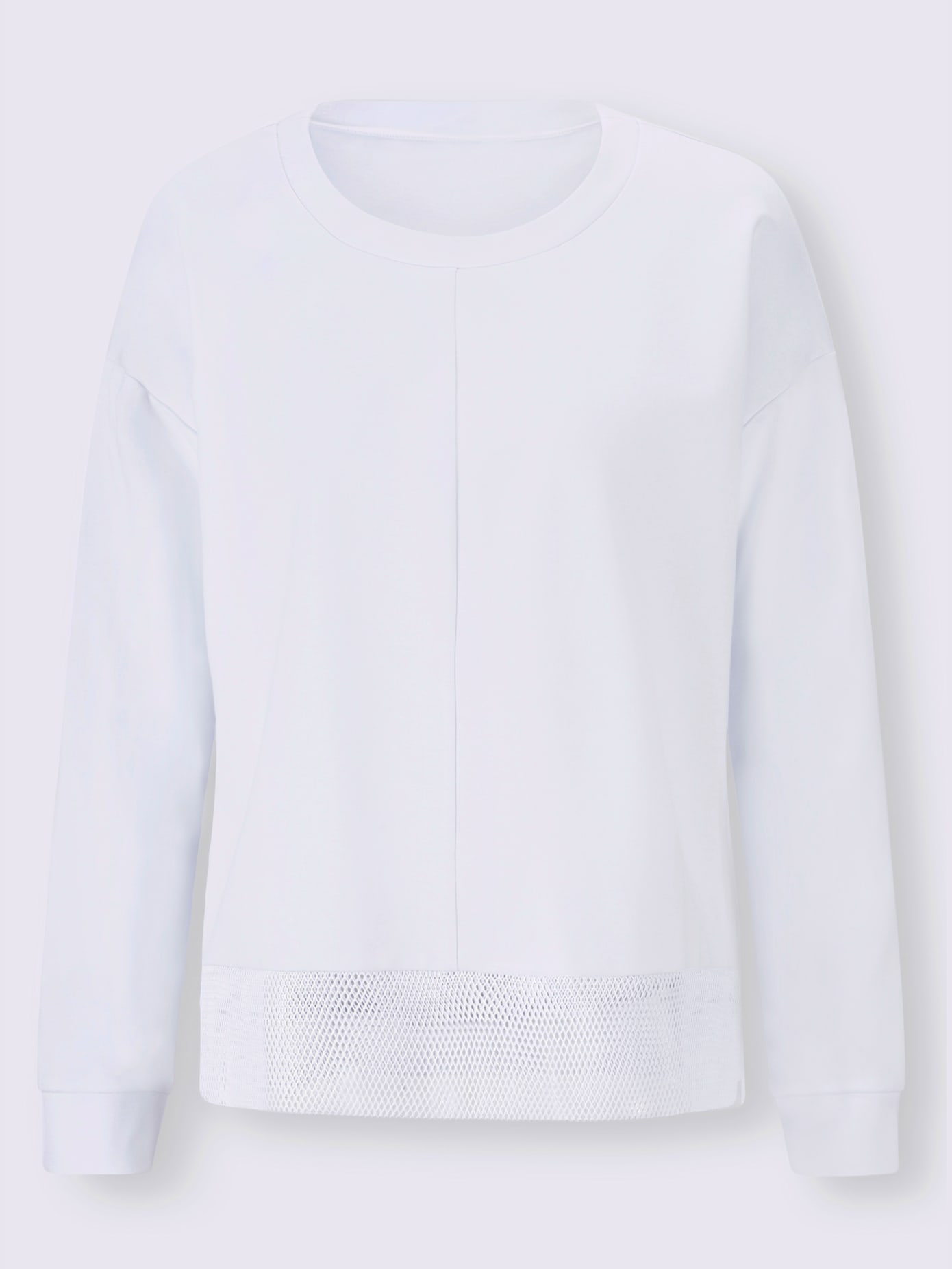 Sweat-shirt empiècement maille