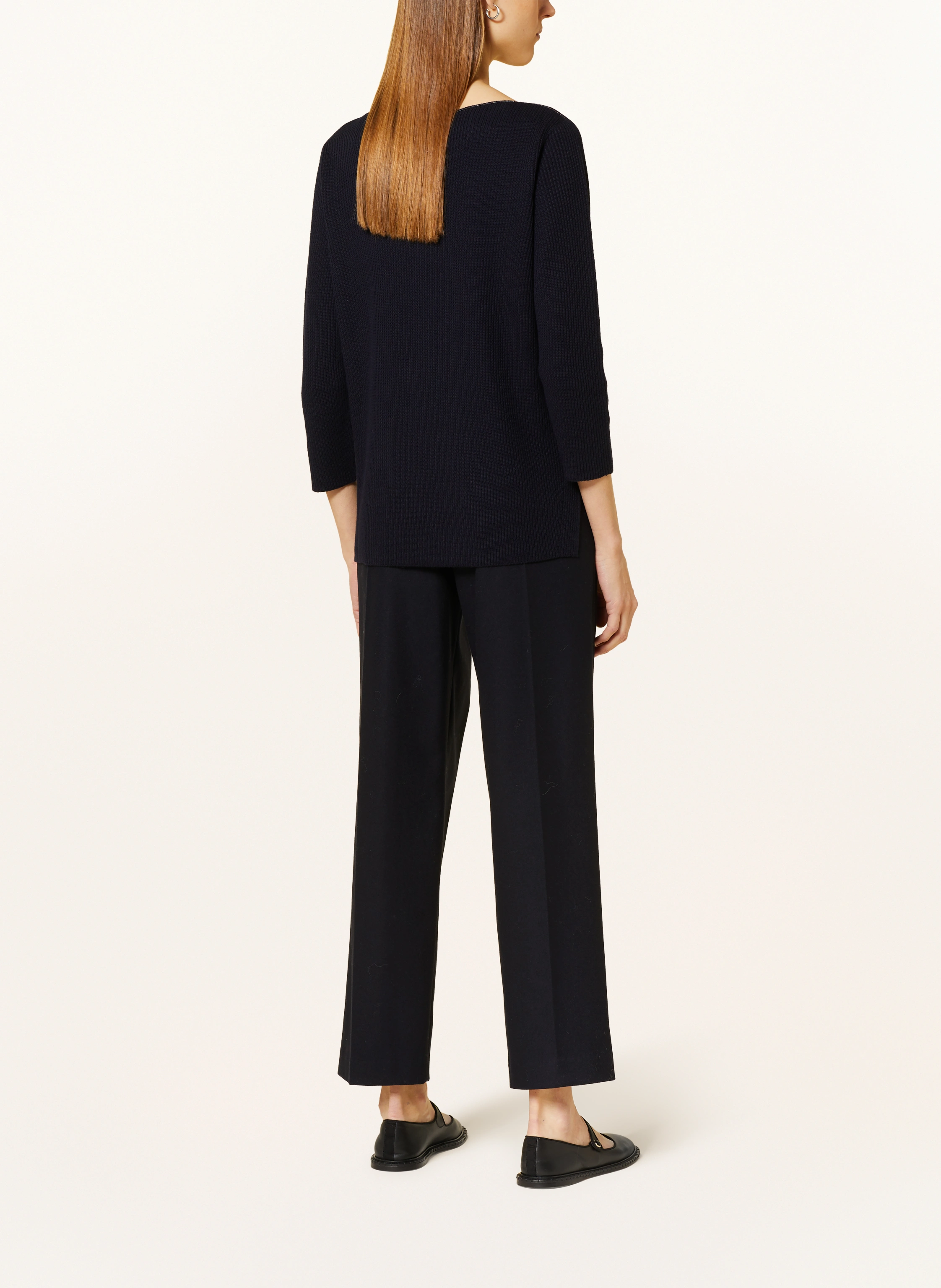 FABIANA FILIPPI Pullover mit 3/4-Arm und Schmuckperlen