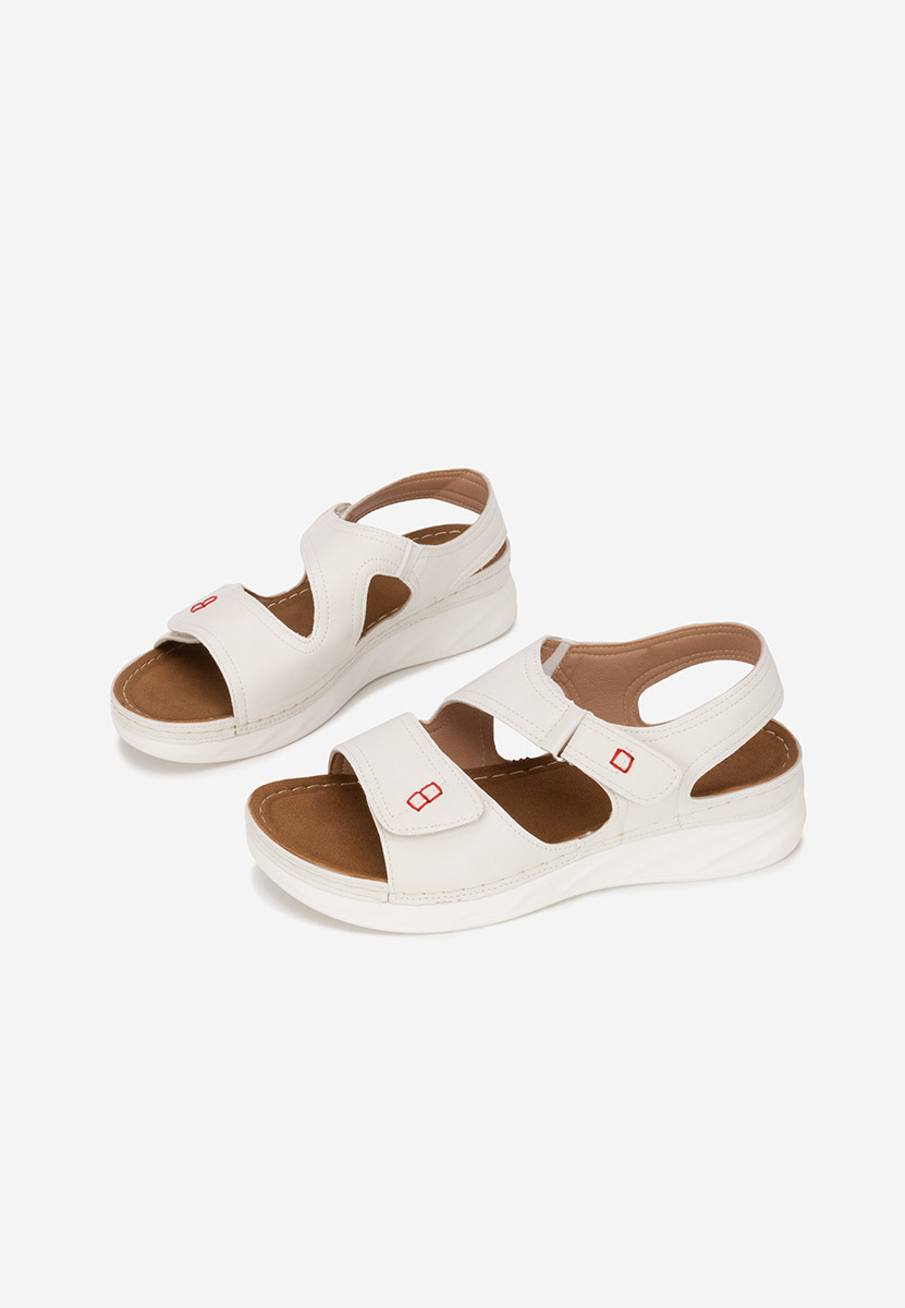 Sandales femme sans talon blanches Metina