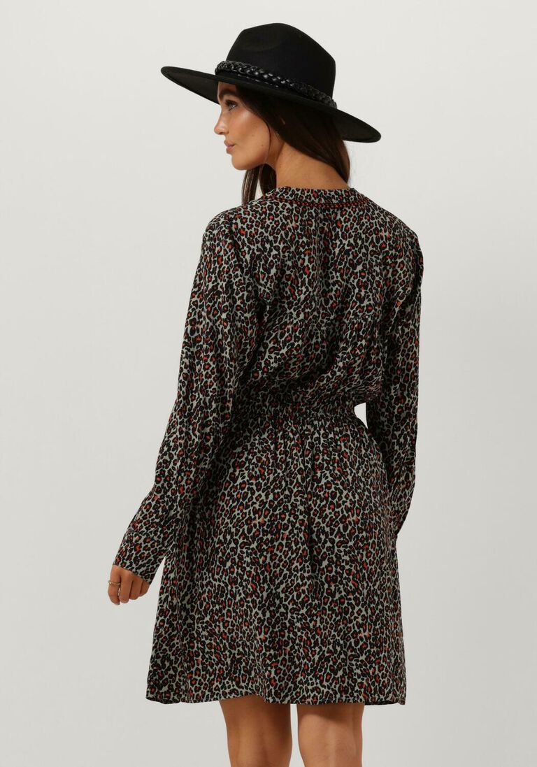 SCOTCH & SODA groene scotch & soda mini jurk elasticated waist mini dress