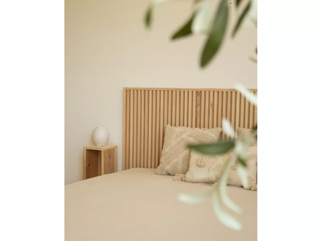 Tête de lit en bois de pin en teinte naturelle de 160x80cm - ION - DECOWOOD