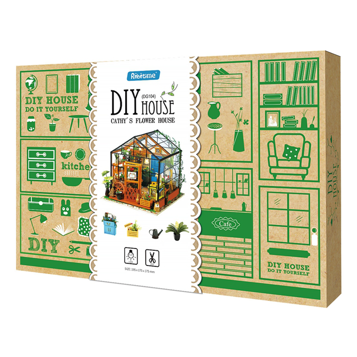 (231-tlg. Set) Rolife Modell Bausatz DIY Miniatur Haus mit Licht Home Deko für Erwachsene (DG104) - Cathy's Flower House