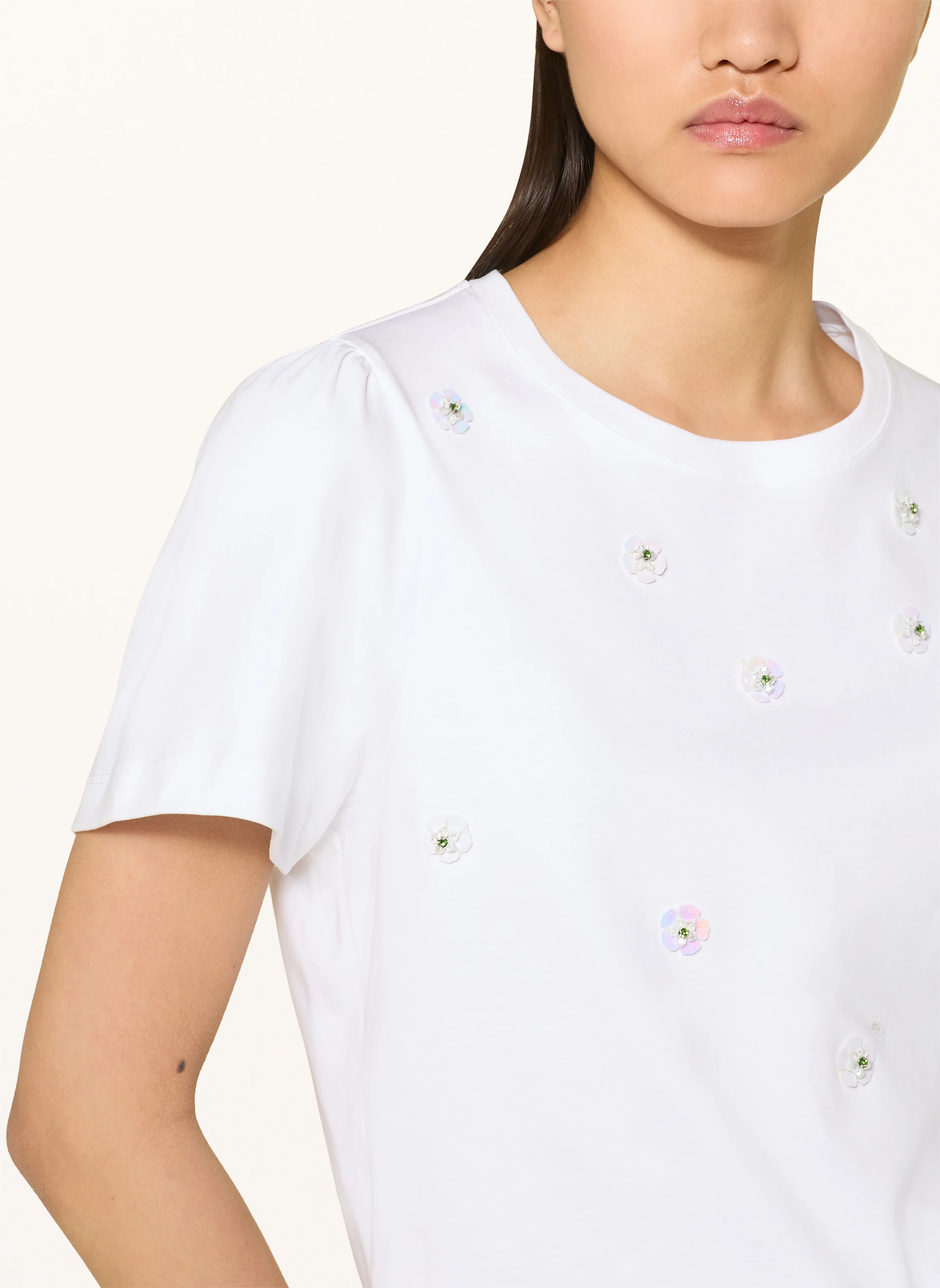 Rich & Royal T-Shirt mit Schmucksteinen